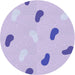 Square Patterned Purple Mimosa Purple Rug, pat2268blu