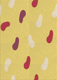 Machine Washable Transitional Yellow Rug, wshpat2268brn