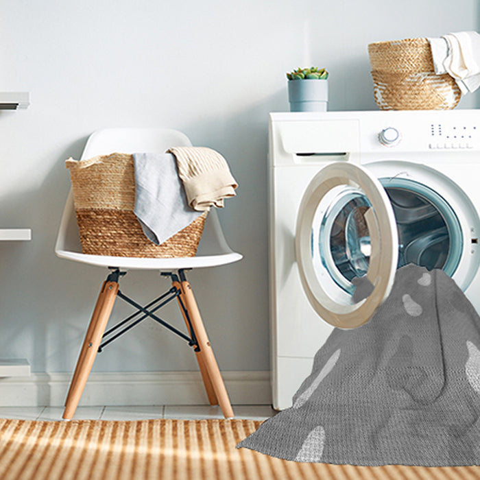 Machine Washable Transitional Gray Rug in a Washing Machine, wshpat2268gry