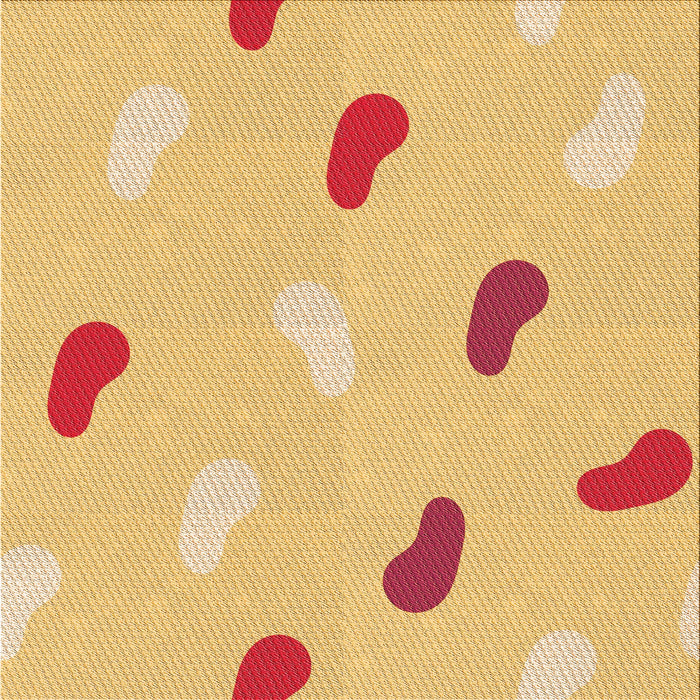 Round Patterned Orange Rug, pat2268org