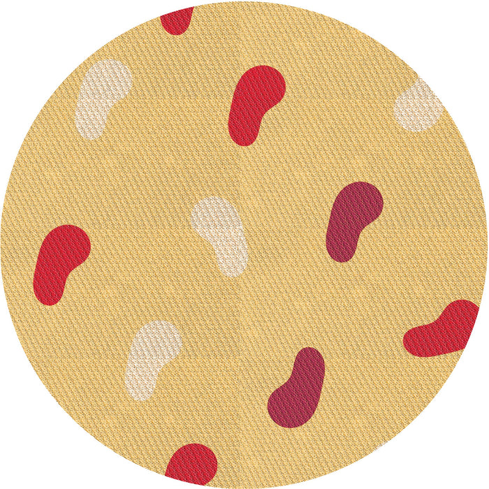 Square Machine Washable Transitional Orange Rug in a Living Room, wshpat2268org