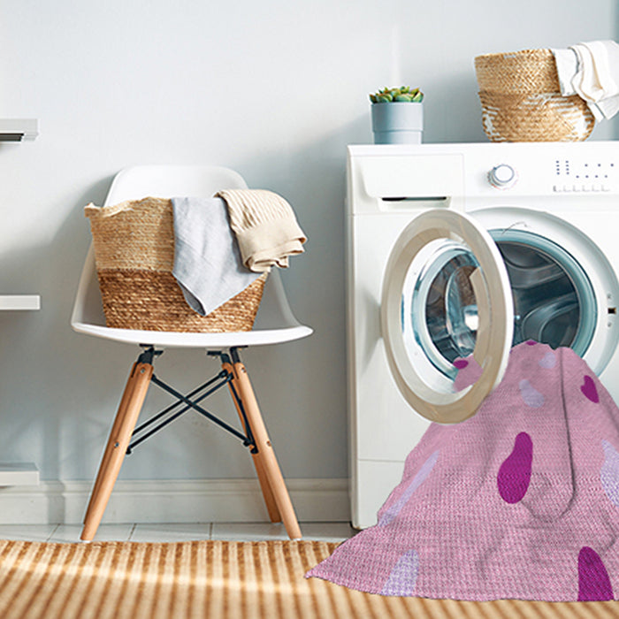 Machine Washable Transitional Pastel Purple Pink Rug in a Washing Machine, wshpat2268pur