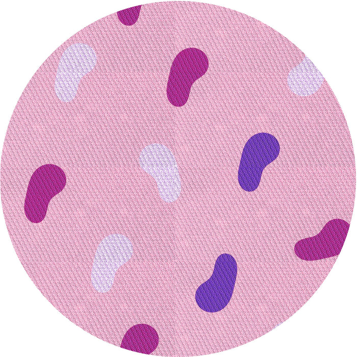 Square Patterned Pastel Purple Pink Rug, pat2268pur