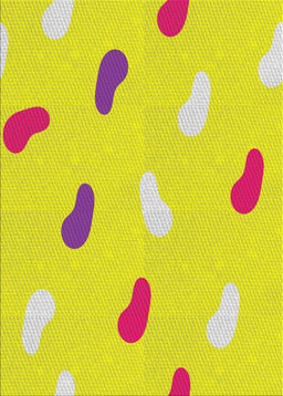 Patterned Yellow Novelty Rug, pat2268