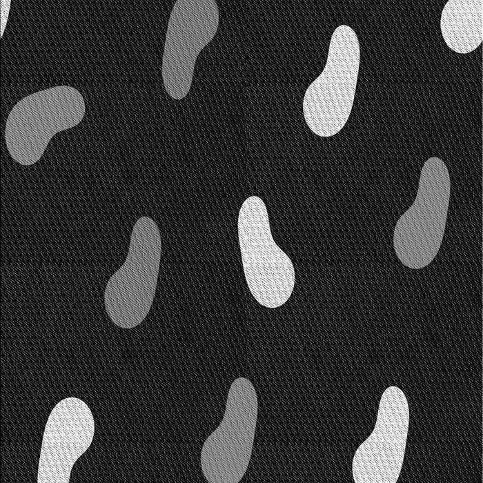 Machine Washable Transitional Black Rug, wshpat2269gry