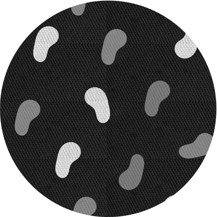 Square Machine Washable Transitional Black Rug in a Living Room, wshpat2269gry