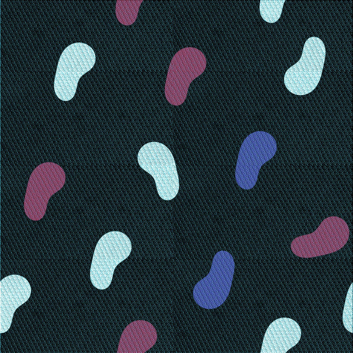 Round Machine Washable Transitional Black Rug, wshpat2269lblu