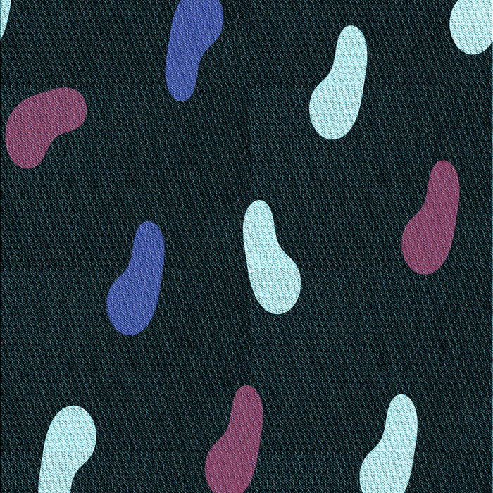 Patterned Black Rug, pat2269lblu