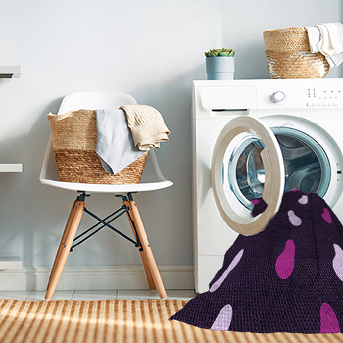 Machine Washable Transitional Purple Rug in a Washing Machine, wshpat2269pur