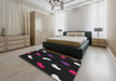 Machine Washable Transitional Black Rug in a Bedroom, wshpat2269