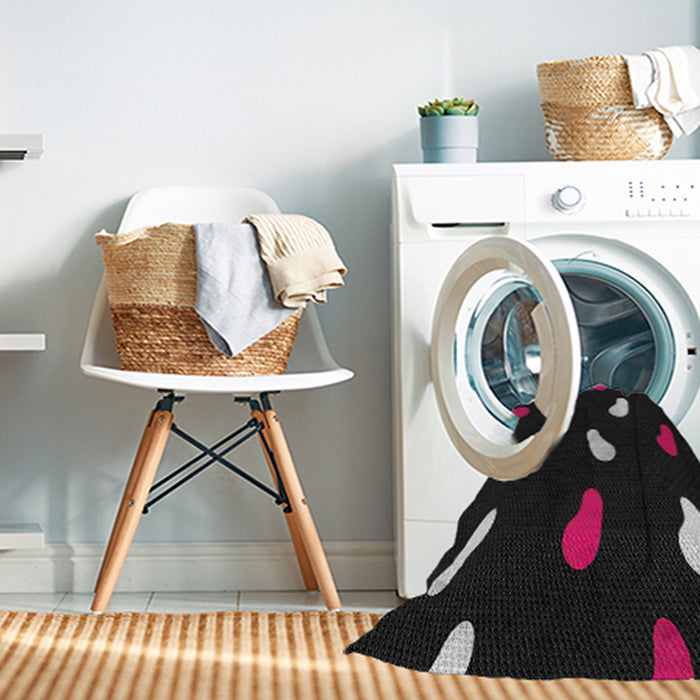 Machine Washable Transitional Black Rug in a Washing Machine, wshpat2269
