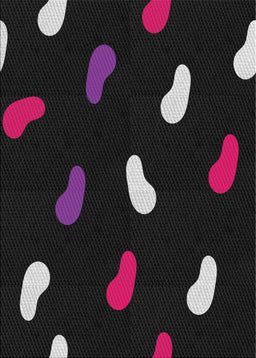 Patterned Black Novelty Rug, pat2269