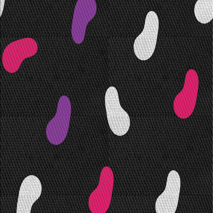 Patterned Black Novelty Rug, pat2269