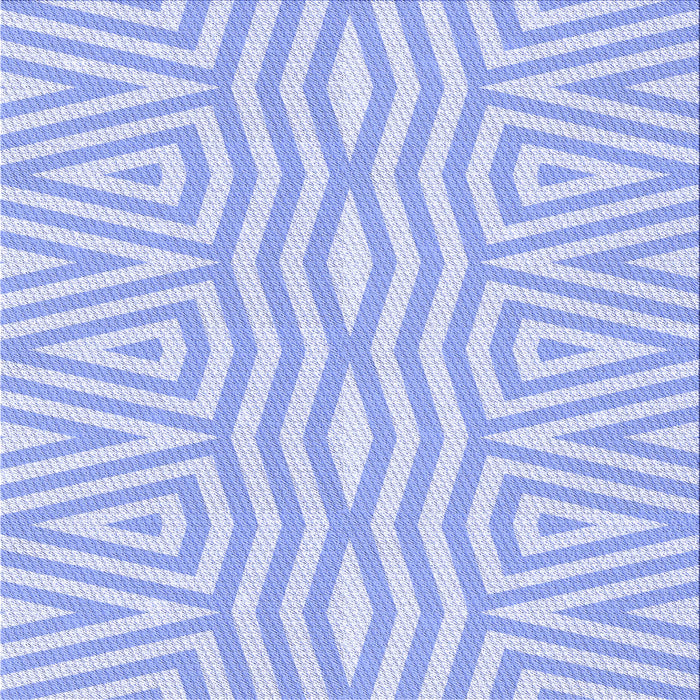 Round Patterned Sky Blue Rug, pat227blu