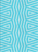 Machine Washable Transitional Diamond Blue Rug, wshpat227lblu