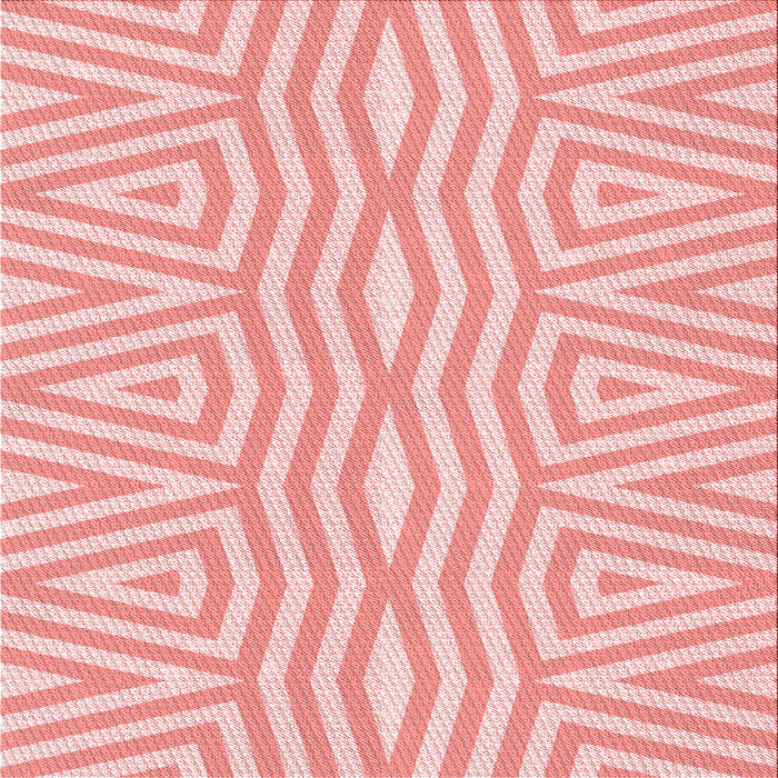 Round Patterned Red Rug, pat227rd