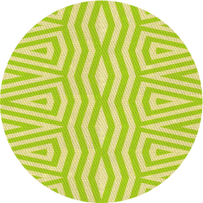 Square Patterned Green Rug, pat227yw