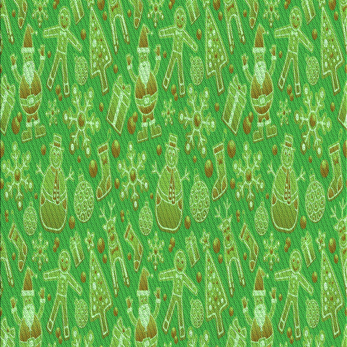 Machine Washable Transitional Dark Lime Green Rug, wshpat2270grn