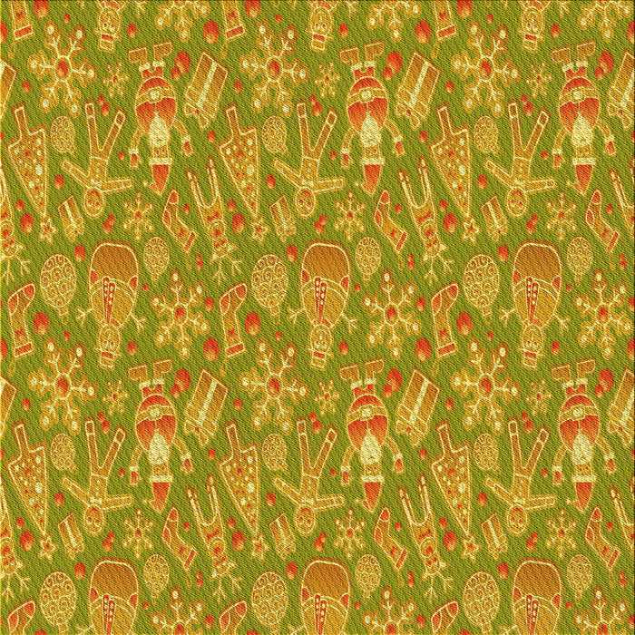 Round Patterned Golden Brown Yellow Rug, pat2270yw