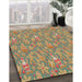 Patterned Sienna Brown Novelty Rug in Family Room, pat2270
