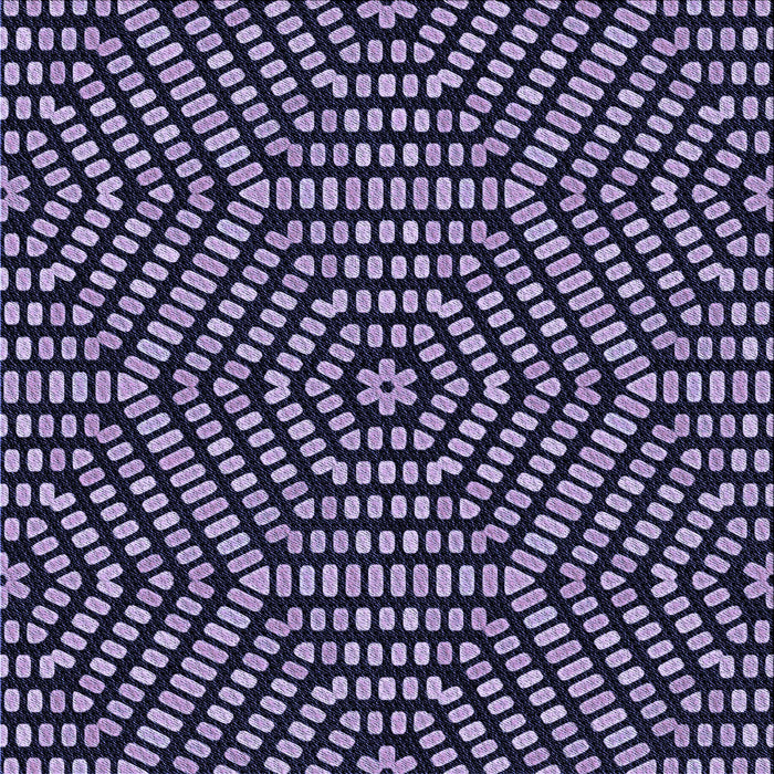 Round Patterned Night Blue Rug, pat2271blu