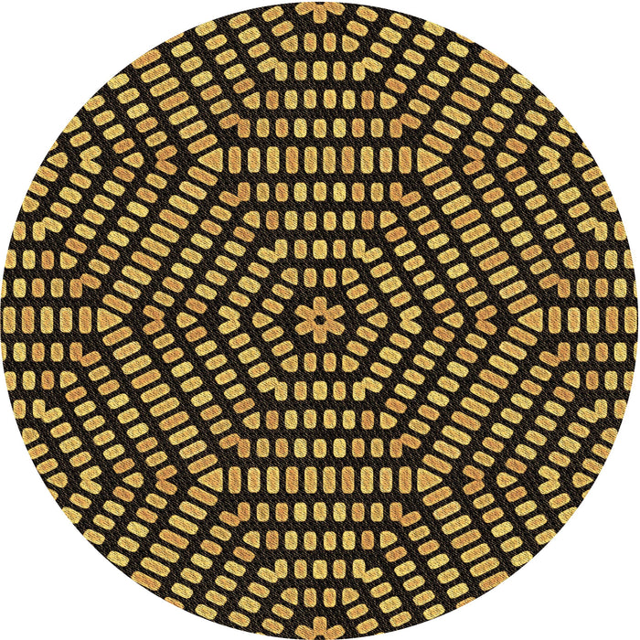 Square Patterned Midnight Gray Rug, pat2271brn