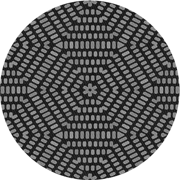 Square Patterned Gray Rug, pat2271gry