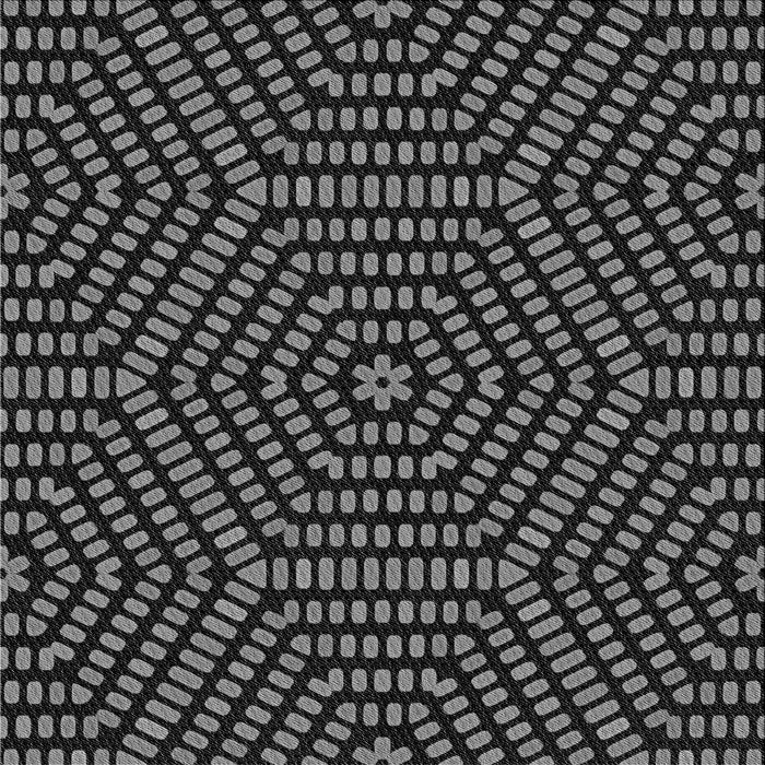 Round Patterned Gray Rug, pat2271gry