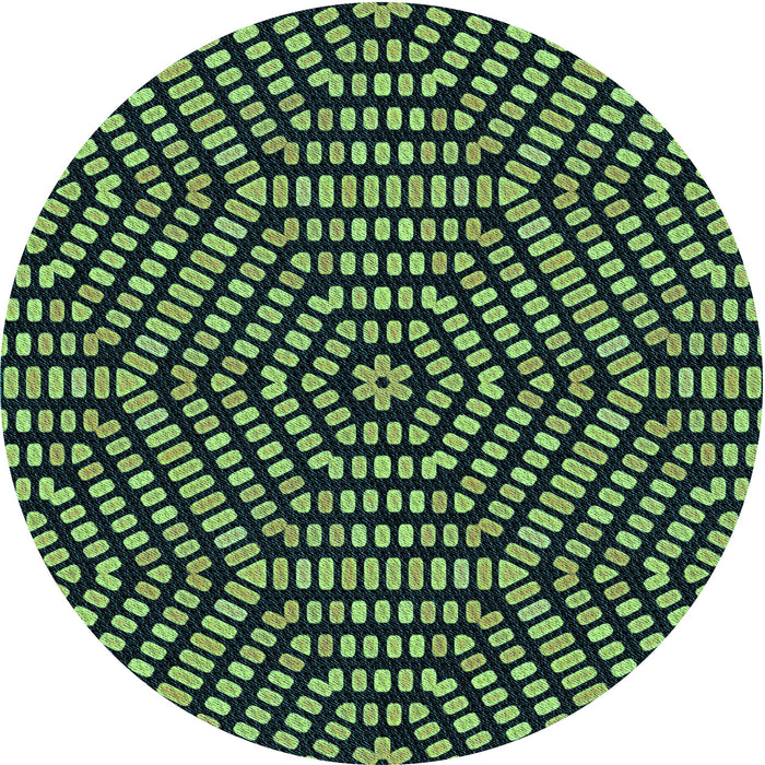 Square Patterned Green Rug, pat2271lblu