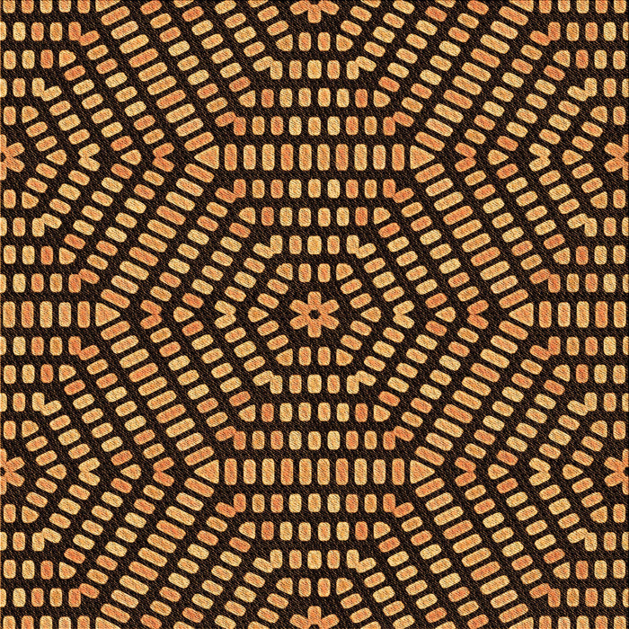 Round Machine Washable Transitional Orange Rug, wshpat2271org