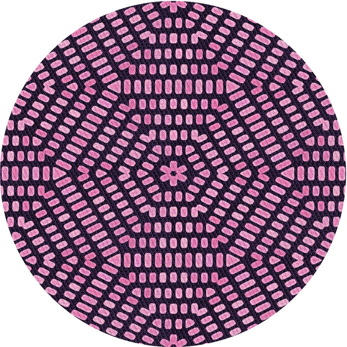 Square Patterned Orchid Purple Rug, pat2271pur