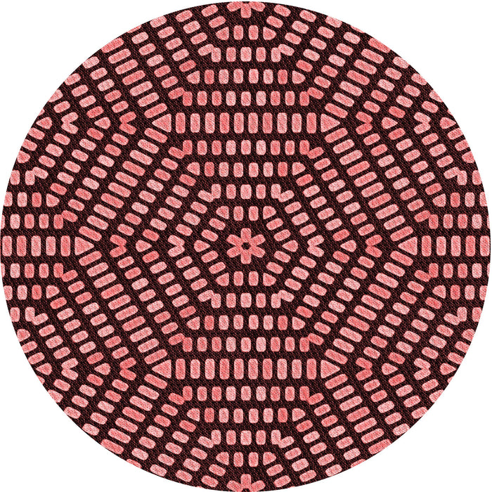 Square Patterned Red Rug, pat2271rd