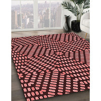 Patterned Red Rug, pat2271rd