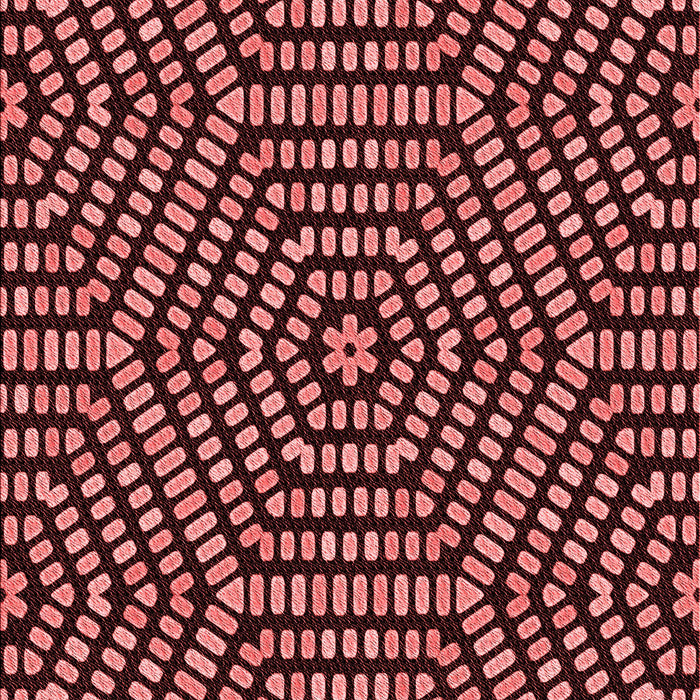 Patterned Red Rug, pat2271rd