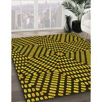 Patterned Yellow Rug, pat2271yw