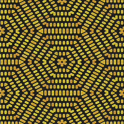 Square Patterned Gold Novelty Rug, pat2271