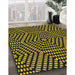 Patterned Gold Novelty Rug in Family Room, pat2271