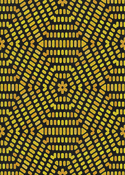 Patterned Gold Novelty Rug, pat2271