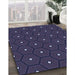 Patterned Deep Periwinkle Purple Rug in Family Room, pat2272blu