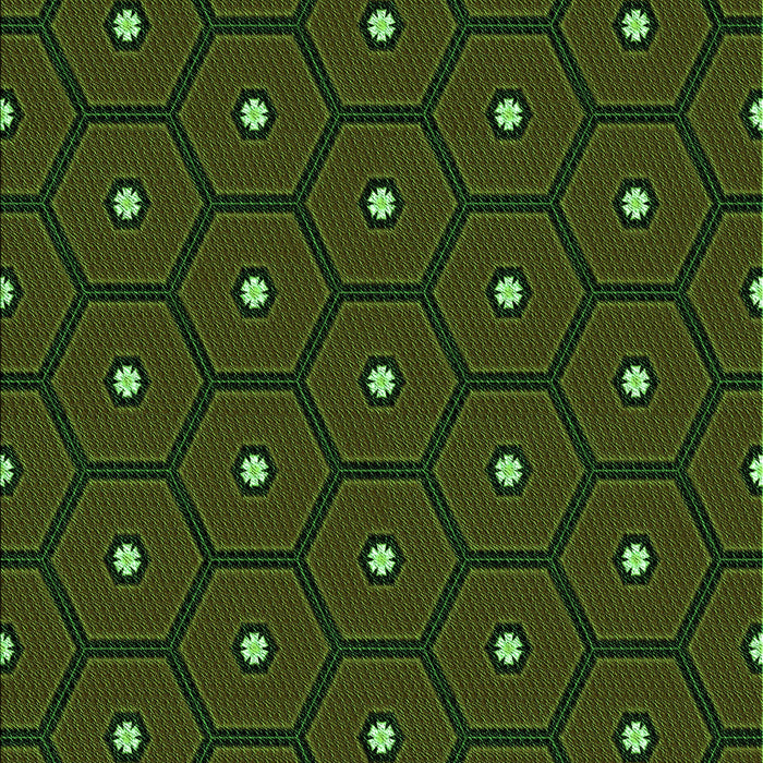 Patterned Dark Forest Green Rug, pat2272grn