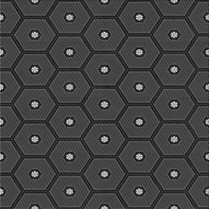 Round Patterned Charcoal Black Rug, pat2272gry