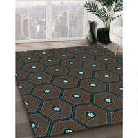 Patterned Midnight Gray Rug, pat2272lblu