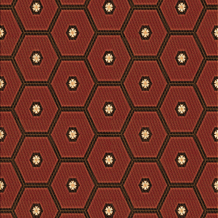 Patterned Mahogany Brown Rug, pat2272org