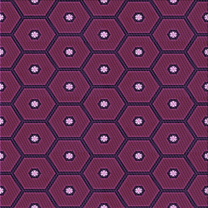 Round Patterned Dark Pink Rug, pat2272pur