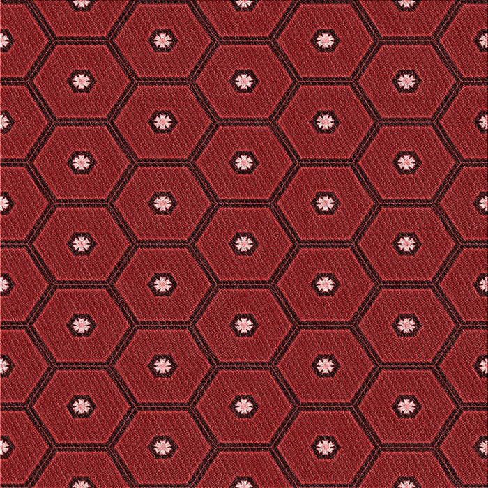 Round Patterned Tomato Red Rug, pat2272rd