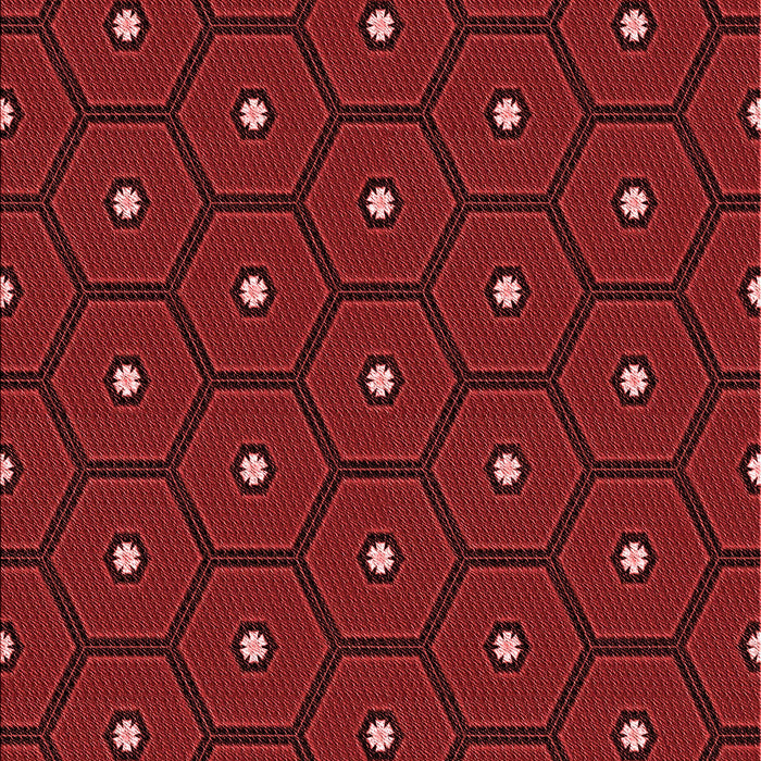 Patterned Tomato Red Rug, pat2272rd