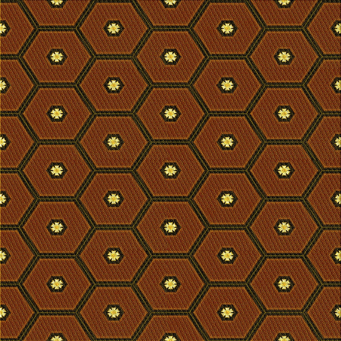 Round Machine Washable Transitional Mahogany Brown Rug, wshpat2272yw