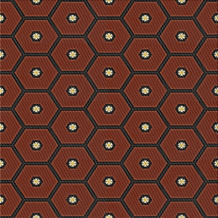 Square Patterned Red Novelty Rug, pat2272