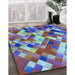 Machine Washable Transitional Blue Rug in a Family Room, wshpat2273lblu