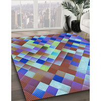 Patterned Blue Rug, pat2273lblu